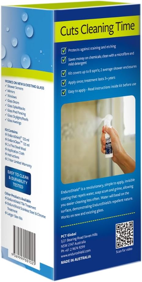 Glass Treatment Kit - Advanced Protection for Glass Surfaces - Repels Soap Scum, Grime & Dirt Without Harsh Chemicals - 4.2 fl oz
