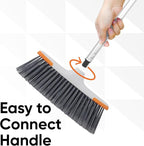 Superio Lightweight Essential Household Broom with Metal 3-Part Handle Indoor and Outdoor Use