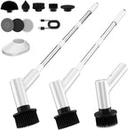Electric Spin Scrubber, Cordless Shower Scrubber with 7 Replacement Brush Heads, IPX5 Waterproof Bathroom Scrubber with Adjustable Handle, 2 Speed Power Cleaning Brush for Cleaning