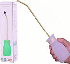 Diatomaceous Earth Duster, 230ml Large, Powder Duster Kit with Long Copper Tube & Folding Funnel, Indoor Outdoor Silicone Sprayer Heavy Duty Bulb Applicator for Home and Garden(White)