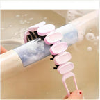 Crevice Cleaning Brush Hard Bristle Grout Brush Scrub Brush Toilet Brush Cleaning Tools Cleaning Supplies for Household Use Bathroom Kitchen 3 Pcs (Black&Pink)