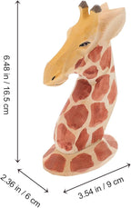Housoutil Giraffe Shaped Eyeglasses Stand Wooden Desktop Eyewear Organizer Display Rack for Sunglasses Storage Home Office Decor