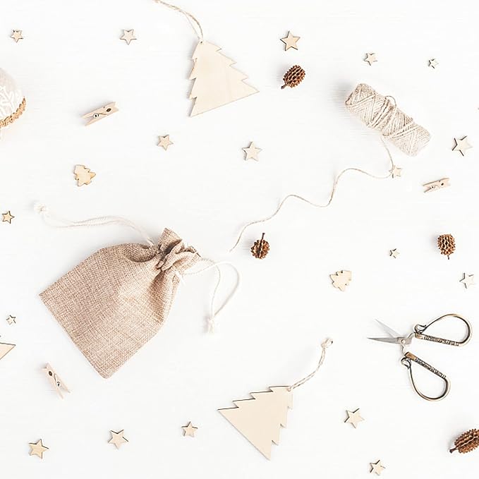 Benvo 656 Feet Cotton Cooking String 2mm Natural Jute Twine 2 Ply String Rope Cord for Baking, Butchers, Sausage, DIY Arts and Crafts - Beige