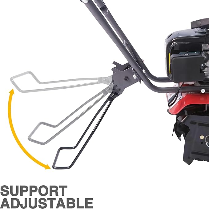 Thunderbay Cultivator 2Cycle 52cc Gas Powered Tiller w/Adjustable 4 Steel Tines Small Rototiller