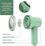 Fabric Shaver Fuzz Remover Rechargeable, HOMEASY Electric Lint Remover Shaver with 3 Blades & LED Digital Display, Sweater Couch Fabric Pill Shaver for Sweater, Couch, Furniture