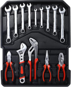 Home Repair Tool Set Kit, Luxebough Mechanics Tool Set with Rolling Tool Box, 4 Drawer Toolbox Storage Case, General Household Tool Kit for Maintenance, Garden, Homeowner, Handyman (900 PCS)