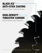 CRALY 4-1/2 Inch 36 Teeth Fine Finish Wood Cutting Circular Saw Blade, 3/8 Inch Arbor, Carbide Tipped, Thin Kerf, Black Ice™ Coating, for Plywood, MDF, OSB, Laminated, 2-Pack(C0436FF-2)