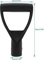 Plastic Shovel Grip Handle Replacement,ULIFESTAR Triangle Snow Shovel Replacement Handle,32mm/1.26'' Inner Diameter Digging Raking Tool Replacement Spade Handles for Lawn Garden Spade Fork Shovel