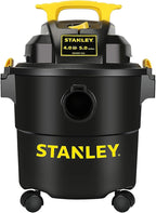 STANLEY Wet Dry Vacuum, 5 Gallon Shop Vac with Blower, 4 Peak HP 3 in 1 Power Suction Cleaner for Home, Jobsite, Garage, Basement, Shop Vacuum Wet and Dry for Car, Warehouse, Pet, Model: SL18115P