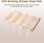 Soap Dish for Shower, Bathroom & Kitchen – Non-Slip, Self-Draining Design to Keep Soap Dry, Extend Soap Life – Easy to Clean, Compact & Durable (Pink, 2 pcs)