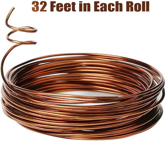 Quality Bronze Long Lasting Bonsai Training Wire Set of 3 Sizes - 1.0mm, 1.5mm, 2.0mm, Corrosion and Rust Resistant (32 Feet Each Size)