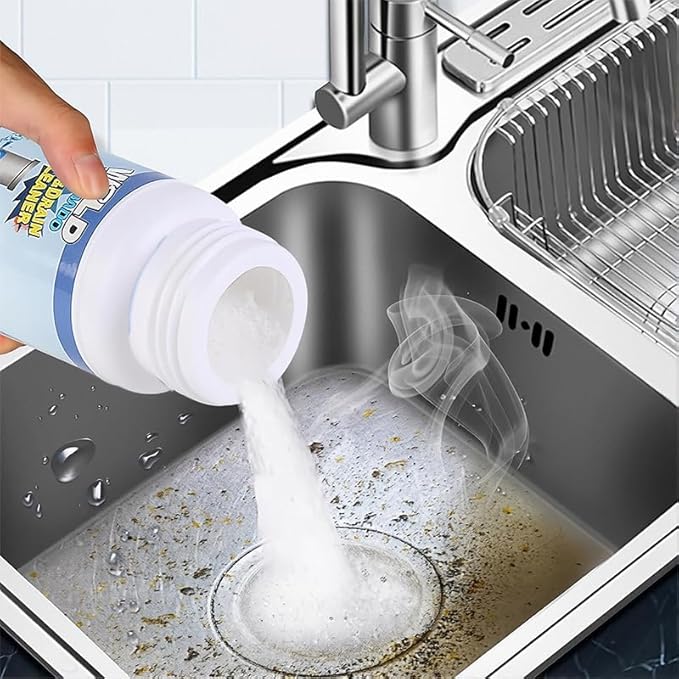 Wild Sink and Drain Cleaner Powder | Rapid-Foam Fast-Acting Pipe Declogger for Kitchen, Bathroom, Toilet, Shower Drain Maintenance (5 PCS (3.88oz*5))