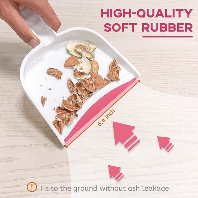 Dust pan, Mini Dustpan and Brush Set, Small Broom and Dustpan Set, Small Hand Broom and dust pan Set, Whisk Broom, Dust pan and Brush for Desk, Table, Home, Kitchen Necessities (Gray 3 pcs)