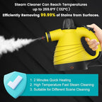 Handheld Steam Cleaner, Pressurized Steam Cleaner with 9pcs Accessories & Safety Lock, Natural Multi-Purpose Powerful Home Use Steamer for Cleaning, Car, Bathroom, Shower, Upholstery, Grout, Window