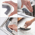 Multi-Purpose Scrub Brush Set - 4 Pack Kitchen Cleaning Brushes with Stiff Bristles for Dishes, Pots, Pans, Sink & Bottles - Dish Brush with Ergonomic Handle