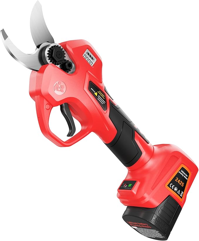 Electric Pruning Shears for Gardening,Garden Shears Cutter 0.5 Second Shear Speed 0.8-1.4"Cutting Diameter Brushless Trimming Branch,Pruning Shears with 6000 Cuts of 2 Rechargeable Battery