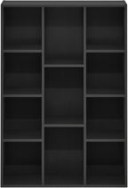 Furinno Luder 11-Cube Open Shelf Bookcase, Bookshelf, Blackwood