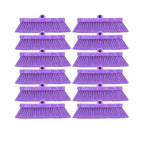 SPARTA 41278EC68 Flo-Thru Plastic Wall Scrub Brush, Equipment Brush With Soft Nylex Bristles For Industrial Kitchens, Hospitals, Commercial Cleaning, 4 Inches, Purple, (Pack of 12)