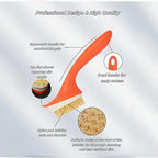 Dish Brush with Handle, Dish Scrubber Brush Set with Built-in Scraper Flush Hole Design Nylon Bristles Safe for Non-Stick & Coated Cookware,Kitchen Brushes for Dishes,Pots, Pans and Sinks (Orange)