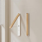 Retractable Wall Mounted Drying Rack - Foldable Clothes Hanger in Walnut or Oak Color for Laundry Room, Closet & Balcony (Oak, 1 Rack)