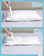 Vacuum Storage Bags with Electric Pump and Hand Pump,8 Pack Vacuum Seal Bags for Clothing,Space Saver Bags for Travel and Home(Large 60 * 80)