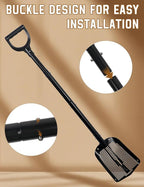 Heavy Duty Sifting Shovel with Adjustable Handle (26"-48") – Metal Sand Sifter Scoop with D-Grip for Chicken Coop, Beach, Farm Goat Stall & Garden Poop Cleaning – Durable Mesh Design