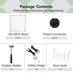 C&AHOME Cube Storage Organizer, 20-Cube Shelves Units, Closet Cabinet, DIY Plastic Modular Book Shelf, Ideal for Bedroom, Living Room, Office, 48.4" L x 12.4" W x 60.6" H Transparent White UPCS20W