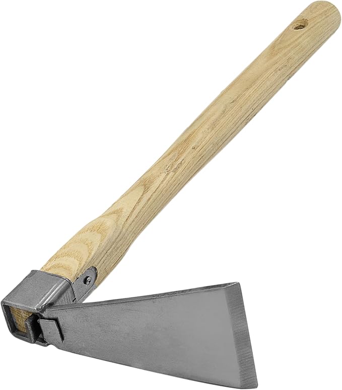 Zenport J602 Forged Hoe, 3.25-Inch by 6-Inch Stainless Steel Blade Head, Wood