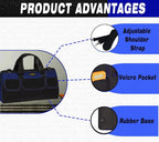 FASTECH 22 Inch Heavy Duty Tools Bag With Wide Mouth for Tool Storage, Carrier and Organizer, Tool Bag for Men/Women, Wide Mouth Tote Bag With Inside Pockets (22 Inch)