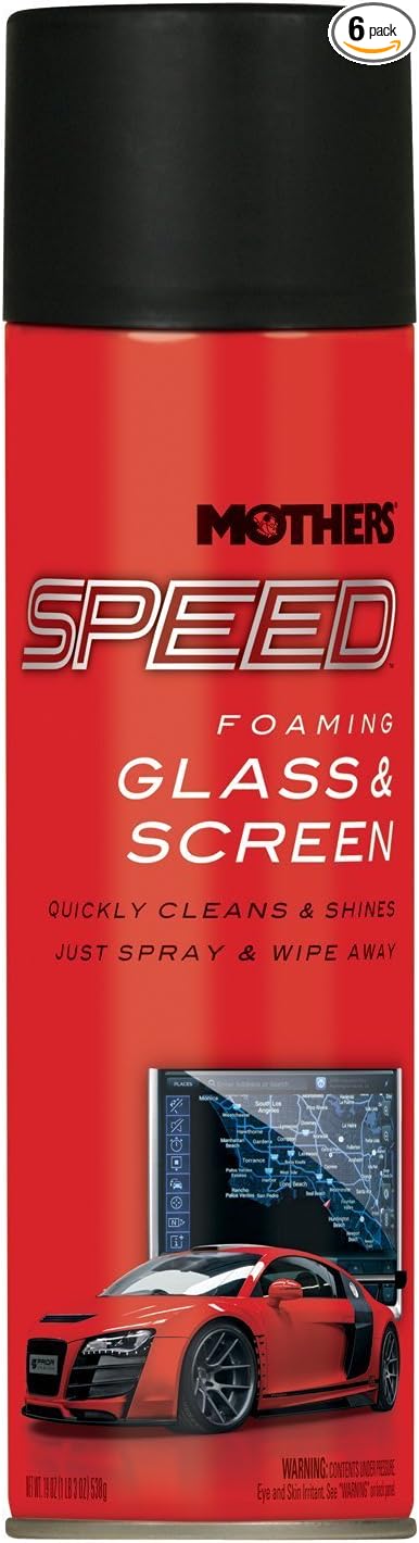 Mothers 16619-6PK Speed Foaming Glass and Screen Cleaner, 19 oz, 6 Pack