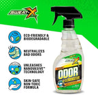 SweatX Extreme Odor Spray - Multipurpose No-Wash Deodorizer - Ideal for Shoes and Gym Clothing - Victory Scent (16 fl oz) - 2 Pack