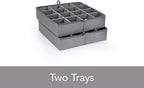 Covermates Keepsakes - Adjustable Zip-Top Storage Box - Configurable FlexGrid Compartments - Heavy Duty Polyester- Reinforced Handles - Stackable Design - Indoor Storage, Brown Heather