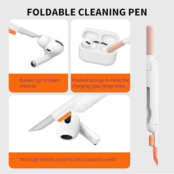 Keyboard Cleaning Kit All in 1 Keyboard Cleaner,Laptop Computer Screen Cleaning Brush, Cleaning Pen for Airpods, Gaming PC Accessories Electronics Clean Tool,Cleaning Kit for iPhone/iPad/Monitor