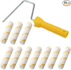 6 Inch Paint Roller, 11 Piece Mini Roller for All Paints, Acrylic Paint Roller,Paint Roller Refills, Paint Roller Covers,Paint kit,Home Repair Paint Roller Kits