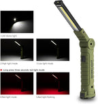 Men Tools for Christmas Birthday Gift 2 Packs LED Rechargeable Work Light Flashlights, 360°Rotate 5 Modes,Gifts for Men Him Dad Handyman for Car Repair, Grill and Outdoor