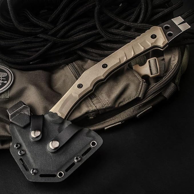 HX OUTDOORS Mercenarys Tactical Engineer Axes Multifunctional Explosion-Proof Axe Camping Artillery Fire Rescue Hammer Hiking Tools,Black