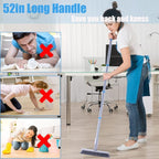 YONILL Grout Brush with Long Handle - Heavy Duty Grout Cleaner Brushes for Tile Floors, Swivel Stiff Bristles Floor Scrubber Cleaning Tool, Floor Scrub Brush for Shower, Kitchen, Baseboards and Corner