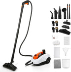 BEAMNOVA Steam Cleaner Electric Household Steamer High Pressure Multipurpose Rolling Cleaning Machine for Carpet Upholstery Floor Car Detailing Home Inside Water Container with Roller, White
