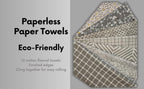 Paperless Towels, 12-12" X 10" Washable Paper Towels, Reusable Paper Towels, 100% Cotton (Grey Variety)