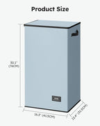 SOLEDI Laundry Hamper with Lid 100L Large & Tall Collapsible Laundry Basket, Clothes Hamper with Bag Removable Easy to Carry, Dirty Hampers for Bedroom, Bathroom, Dorm, College, Blue Grey