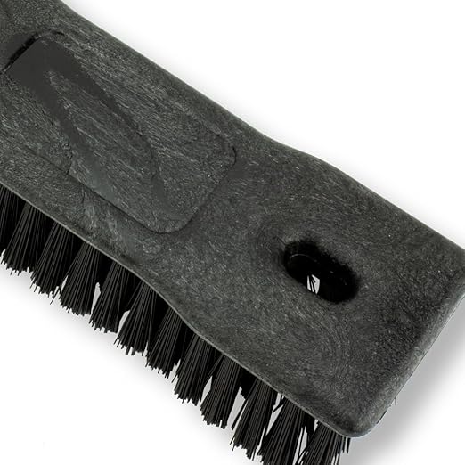 SPARTA Comfort Grip Scrub Brush Hand Brush for Bathroom, Kitchens, Countertop, Plastic, 8 Inches, Black