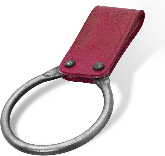 Armory Replicas - Hand Forged Medieval Viking Battle Axe Holder - Genuine Bovine Leather Functional Costume O-Ring Weapon Belt Holster