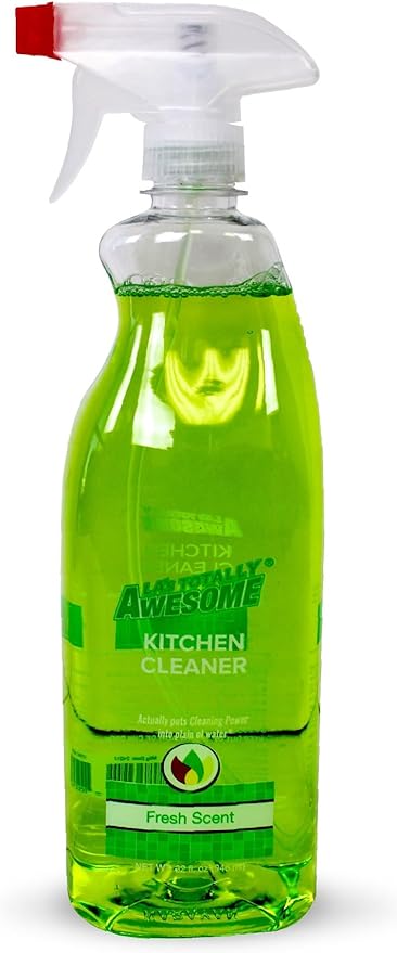 La's Totally Awesome Daily Kitchen Cleaner Spray, For Sink, Cooktop, Oven and more, Plant-Derived Formula, 32 Fl Oz (Pack of 8)