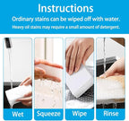 Magic Sponge Erasers, 100 Pack 2X Density Stronger Melamine Sponge Foam Pads, Multi-Functional Household Cleaning Cleaner for Kitchen, Bathroom, Bathtub, Sink, Wall Cleaner