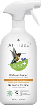 ATTITUDE Kitchen Cleaner, EWG Verified, Advanced Degreasing Power, Plant and Mineral-Based, Vegan, Citrus Zest, 27.1 Fl Oz (Pack of 2)