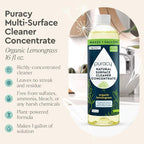 Puracy Multi-Surface Cleaner Concentrate - Plant-Powered Everyday Surface Cleaner - Natural All Purpose Cleaning Solution As Seen on TikTok (Organic Lemongrass, 16 fl oz)