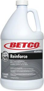 Betco Reinforce Floor Cleaner and Protectant, Lemon Scent, 1 Gal. Bottle, 4/Carton (BET16830400)