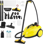 Steam Cleaner, 2000W Portable Household Steamer, 20 Accessories Included Multipurpose Steam Cleaner for Floors, Appliances,Kitchen,Playground,Car (Yellow)