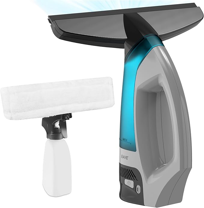 Electric Window Vacuum Squeegee, Cordless Window Vacuum Cleaner, Rechargeable Windows Vac Set, Power Squeegee Windows Vac for Glass, Tiles, Mirrors