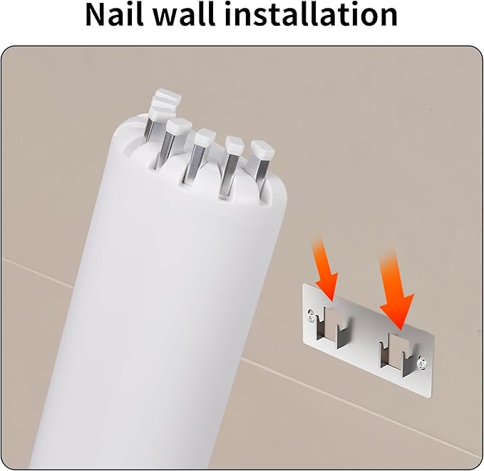 Wall Mounted Clothes Drying Rack Tripod,Foldable Drying Rack,Wall Mounted Dryer Rack Clothing,Over The Door Drying Rack for Laundry Bedroom Household Aluminium